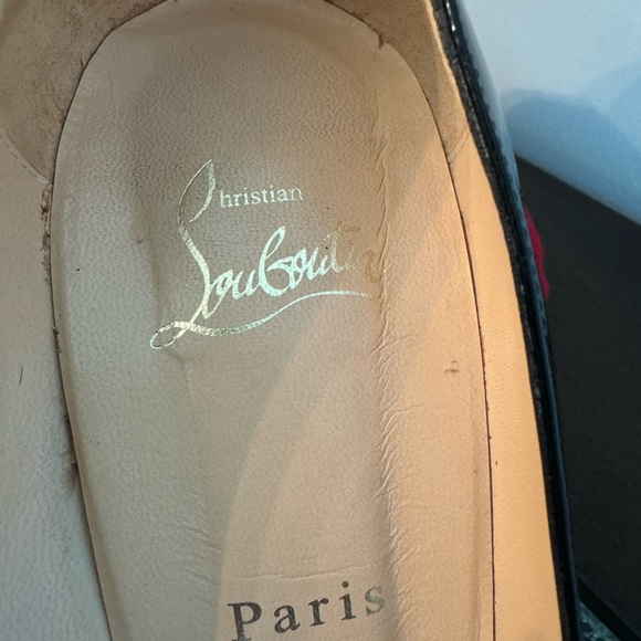 Christian Louboutin Black Ron Ron 100 mm Patent Round Toe 40.5 (9/9.5) - Picture 2 of 10